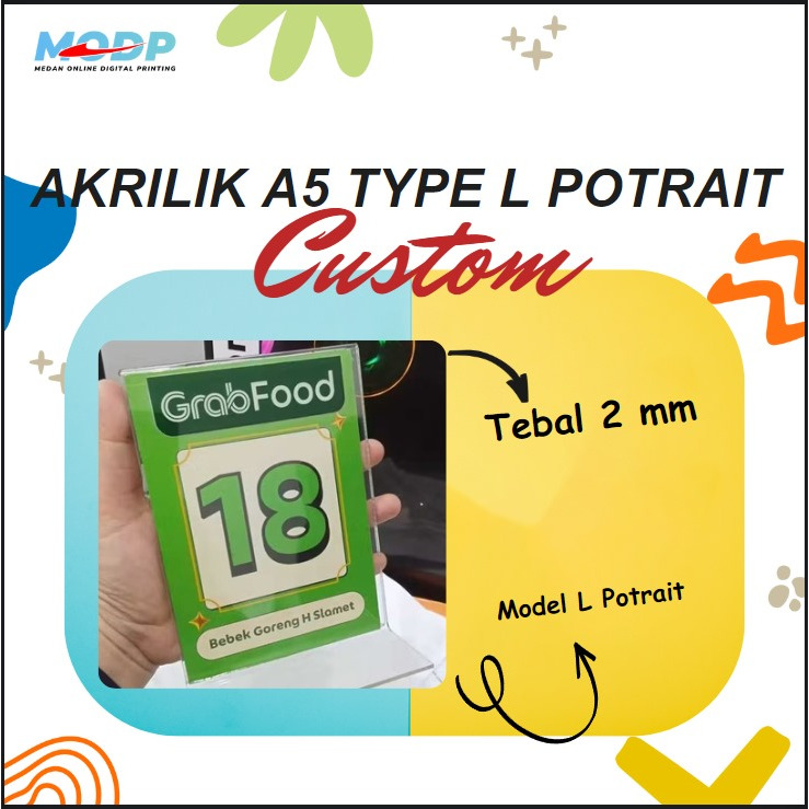 Tempat Brosur Akrilik Type L A5 - Medan