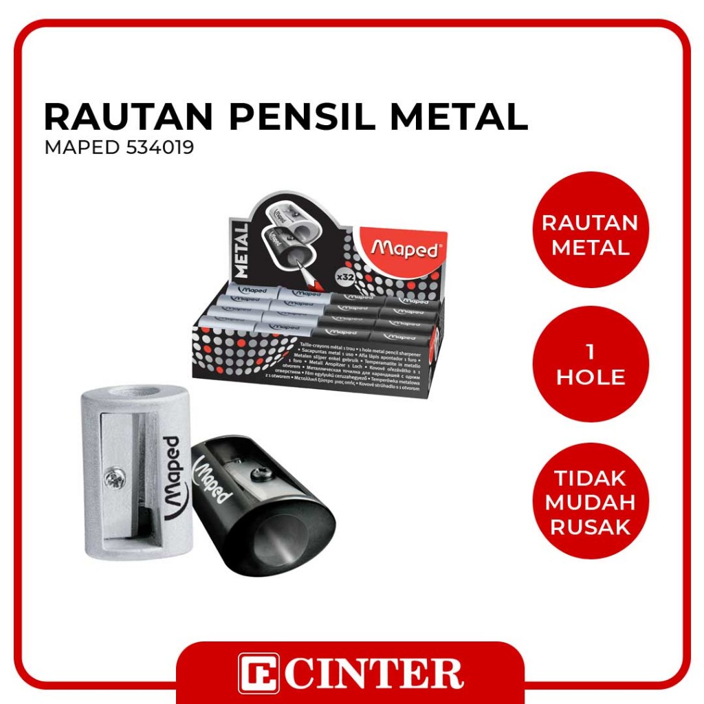 

MAPED - PERUNCING / RAUTAN / SERUTAN / SHARPENER SATELLITE METAL 1 HOLE 534019