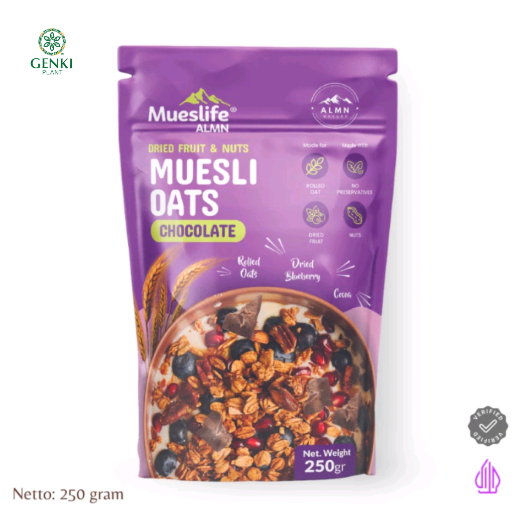

Alamon Mueslife Muesli Oats Chocolate / Meal Replacement with Skimmed Milk - 250 g