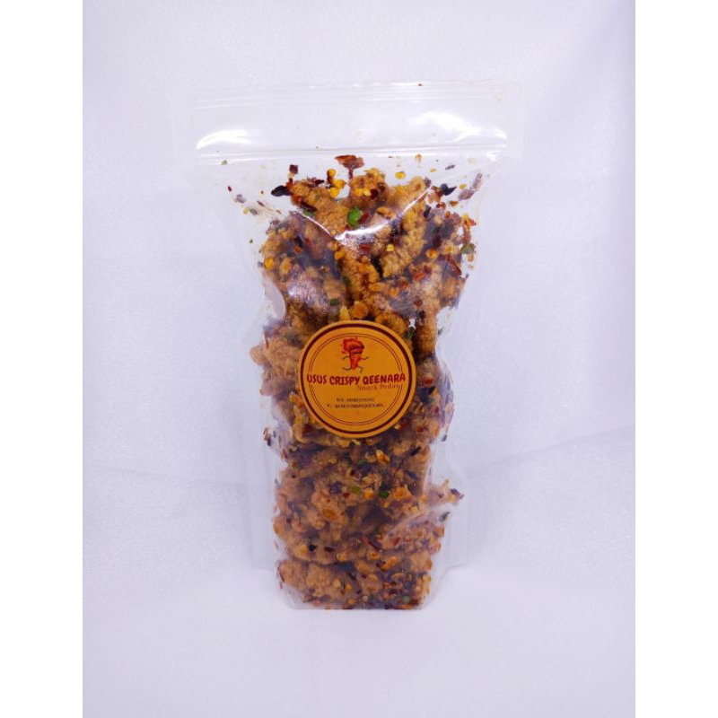 

Usus crispy pedas daun jeruk