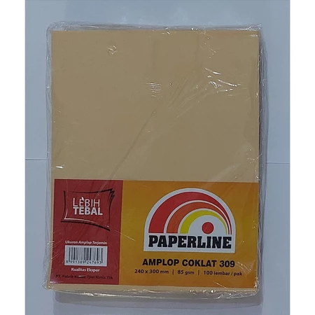 

TBMO Paperline Amplop Kertas Coklat KRAFT A4 309 30cmx24cm 85GSM PaperLine