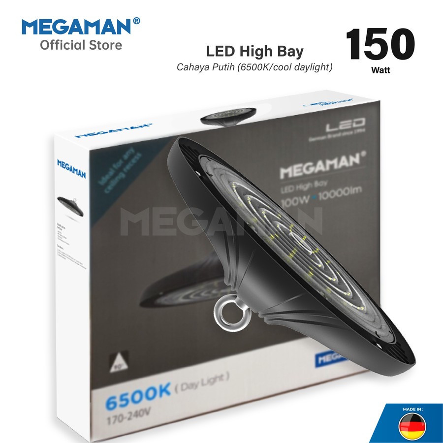 MEGAMAN Lampu LED Highbay GDXL1028 150W 150 Watt Original Murah Berkualitas Pabrik Gudang Proyek
