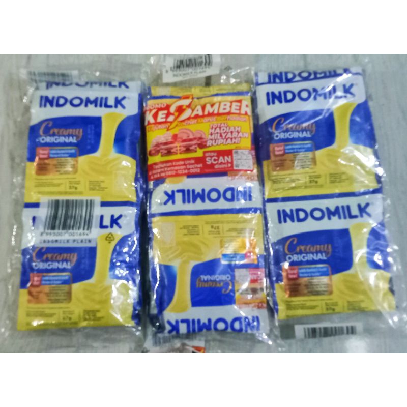 

INDOMILK creamy original + swiss choco 222gr ( isi 6 sachet @ 37gr )