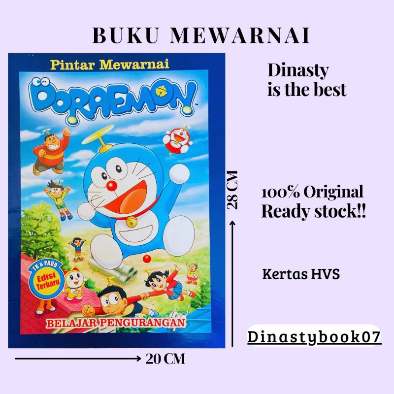 BUKU MEWARNAI ANAK SERI DORAEMON/DILENGKAPI DENGAN BELAJAR PENGURANGAN