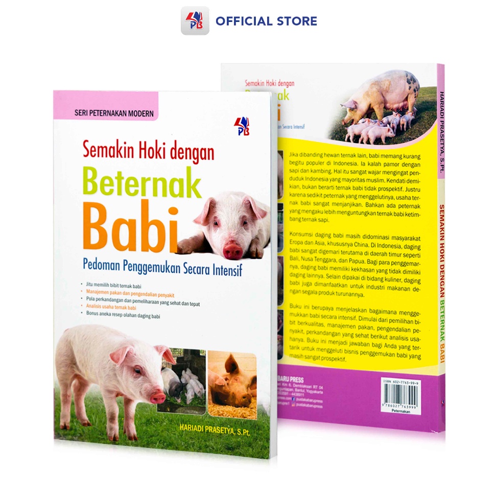KODE X67H Buku Peternakan  Semakin Hoki Dengan Beternak Babi