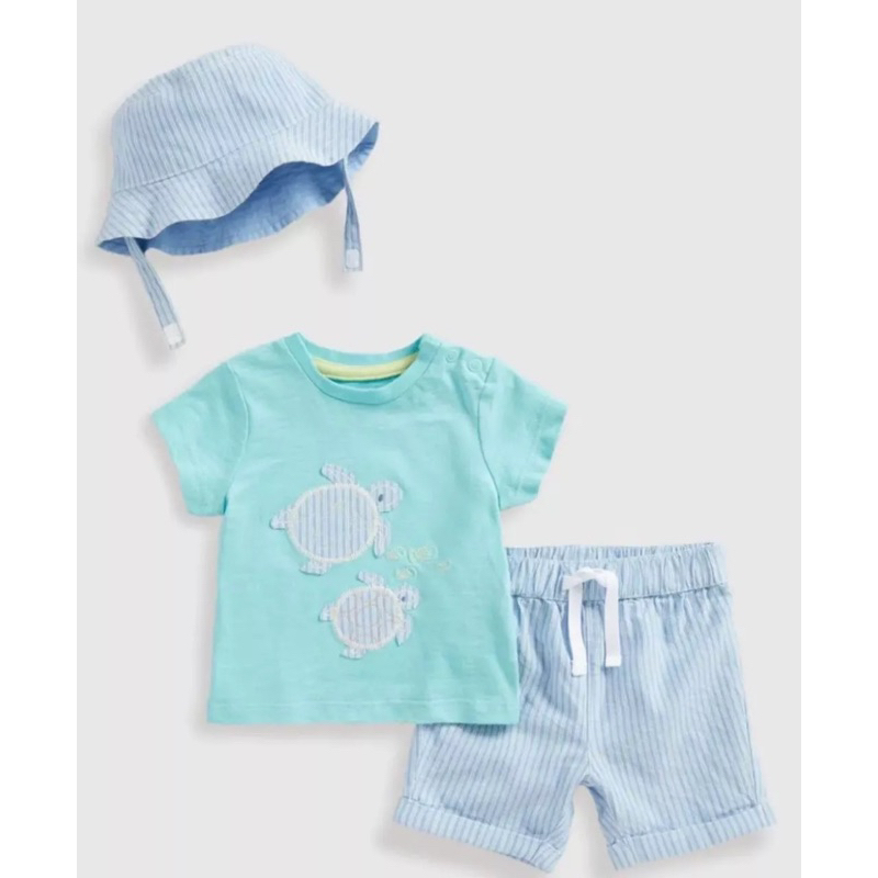 MOTHERCA*E - TURTLE BUCKET HAT SET 1218m,18-24m&2-3y