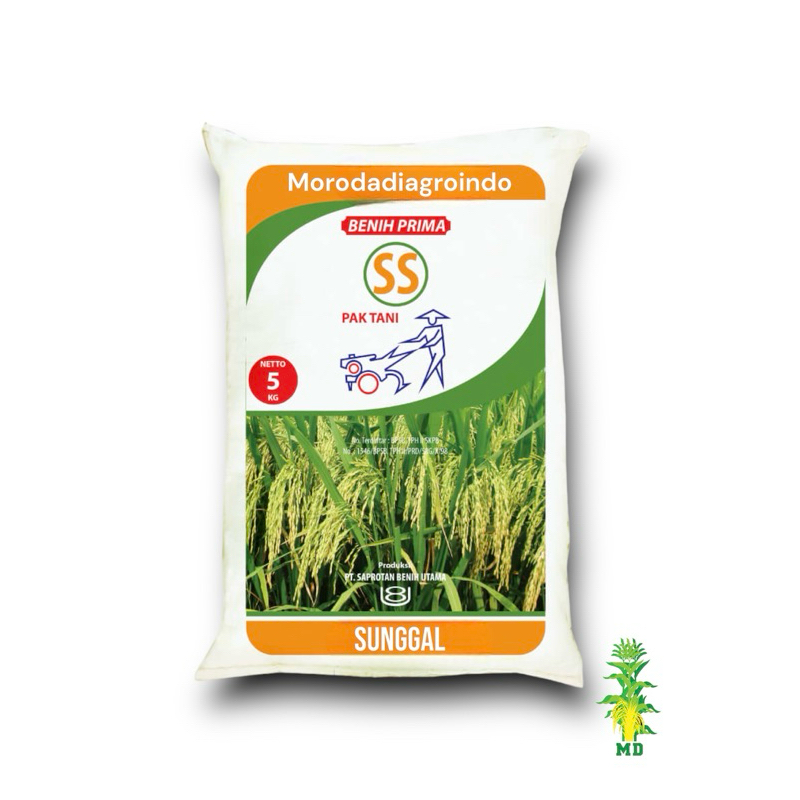 Benih padi unggul SUNGGAL JUMBO Pak Tani kemasan 5kg, by PT Saprotan benih utama