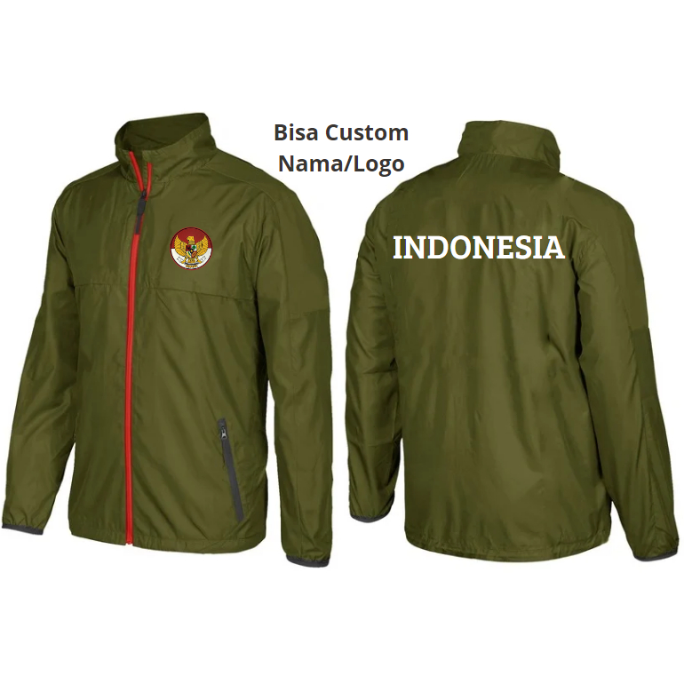 Jaket Pria | Jaket Logo Garuda Indonesia | Jaket Parasut | Jaket Kasual | Jaket Windbreaker Bisa Cus