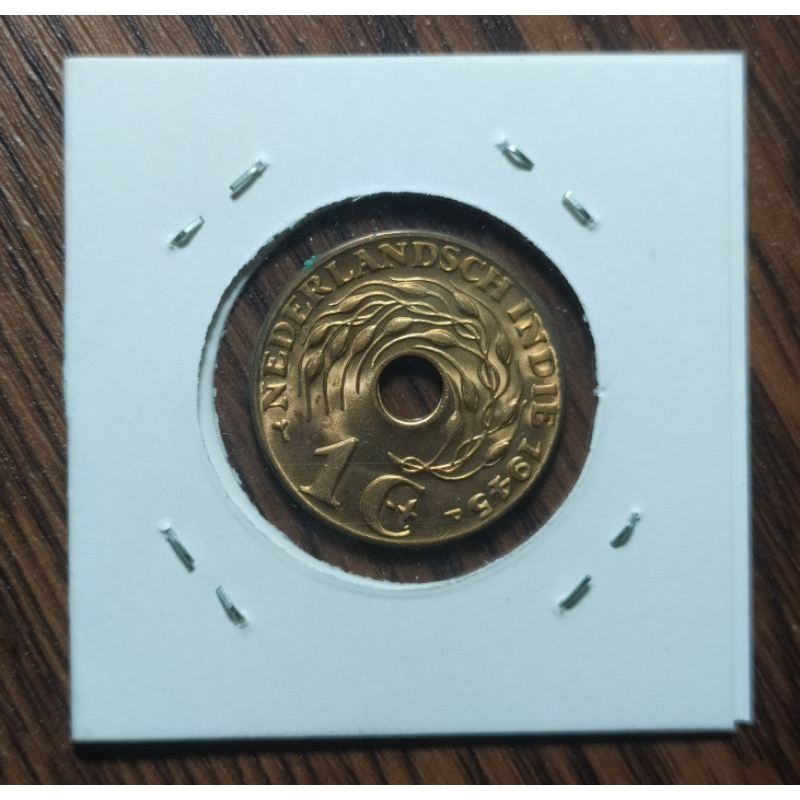 koin nederlandsch indie 1G tahun 1945