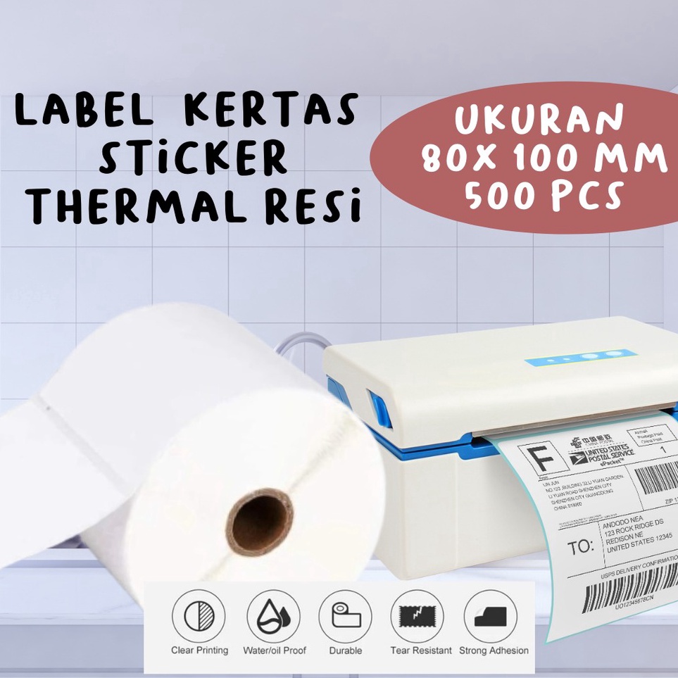 

KODE T89W LABEL THERMAL 8 X 1 mm KERTAS STICKER DIRECT THERMAL 8x1 mm