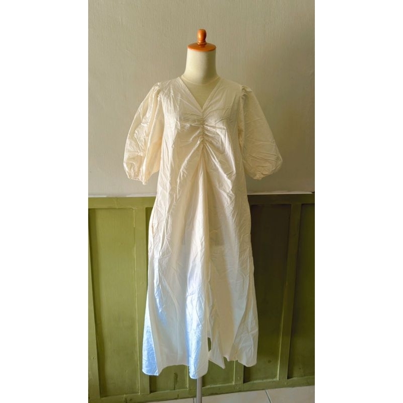 dress lengan pendek balon