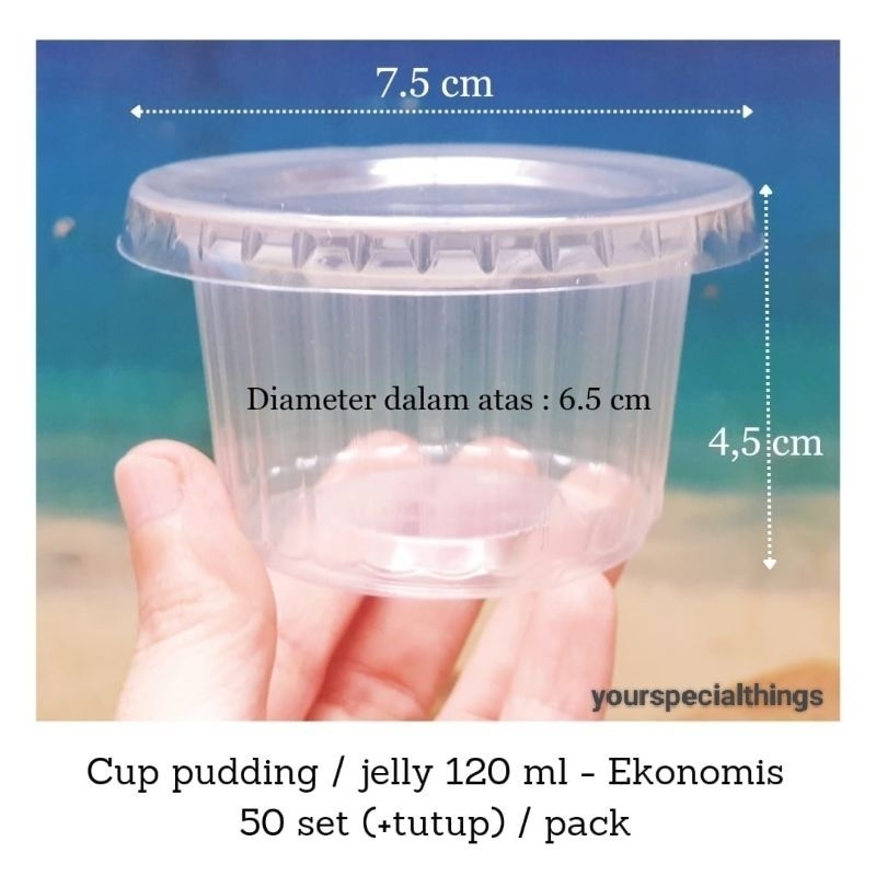(50 pcs) CUP PUDING BELIMBING 120 ML / CUP JELLY ULIR / CUP AGAR-AGAR 120 ML / CUP 120 ML