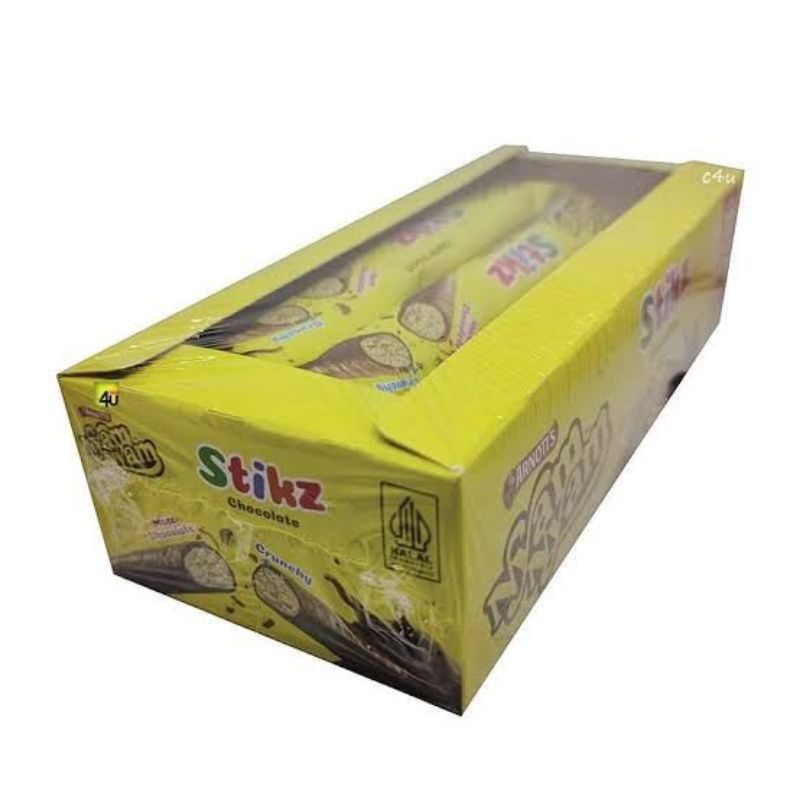 

Nyam Nyam STIKZ Biskuit Stik Salut Cokelat 1 Box Isi 12 Pcs