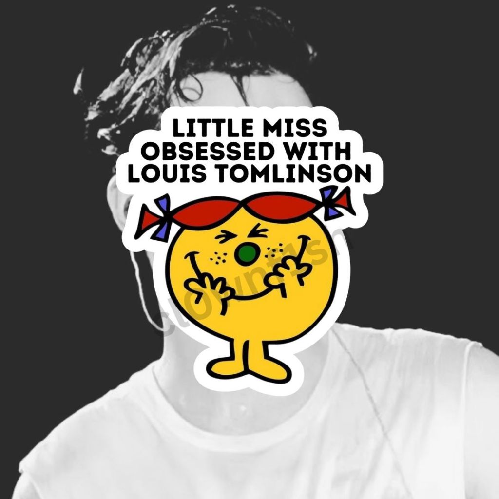 

Little Miss Obsessed with Louis Tomlinson Waterproof Sticker (Stiker Louis Tomlinson)