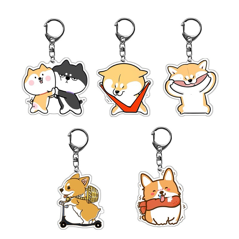 Shiba Inu Doggo ganci gantungan kunci keychain