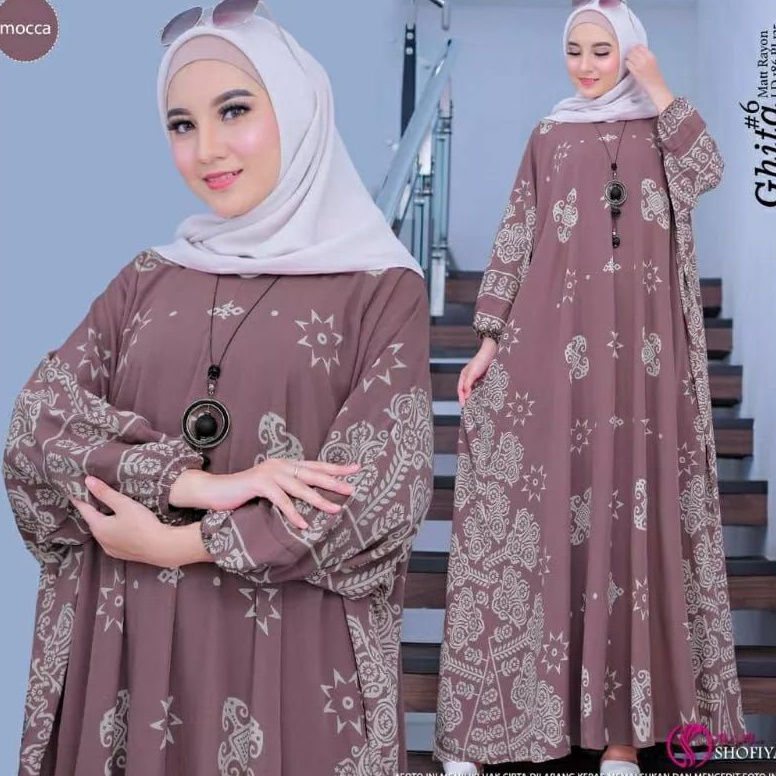 KODE M75G Daster Kaftan Jumbo Terbaru 224 Premium Daster Kaftan Kekinian Lengan Panjang