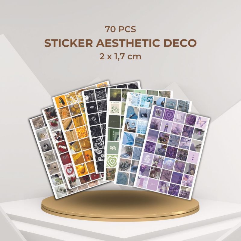 

70 pcs Sticker Aesthetic Green Series Sticker Jurnal Scrapbook Glossy Paper Stiker Cutting Vintage Stiker Size 2 x 1,7 cm