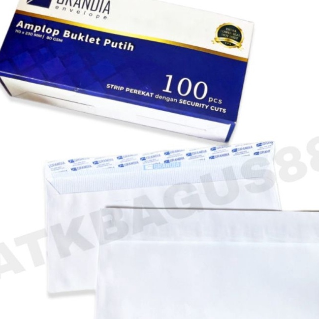 

FG2 1 Pcs Amplop Putih Grandia 9 Ukuran 11 x 23 MM Booklet 8 Gsm EnvelopeAmplop Undangan PutihAmplop Kondangan