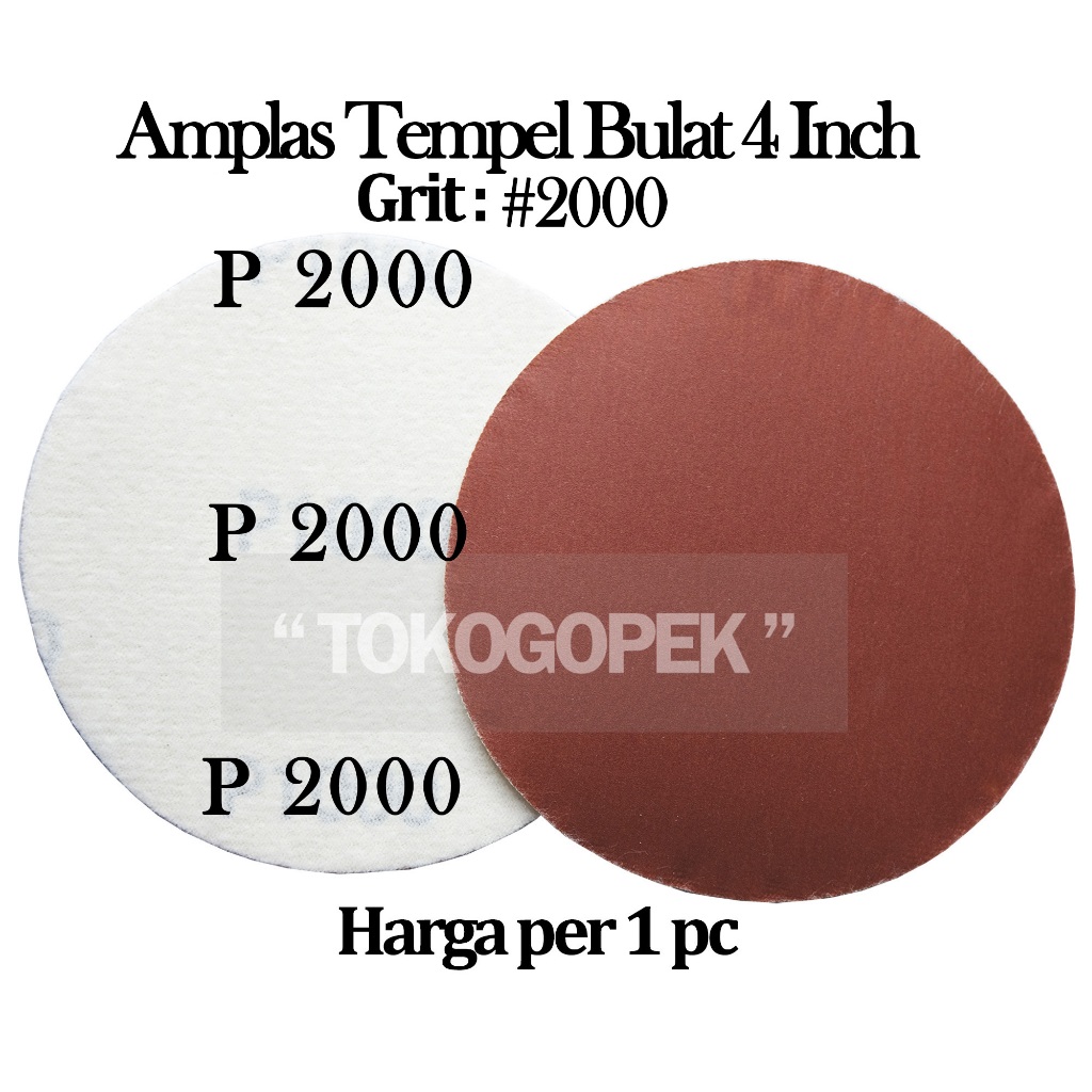 AMPLAS TEMPEL 4" INCH BULAT GRIT 2000 - 1PC