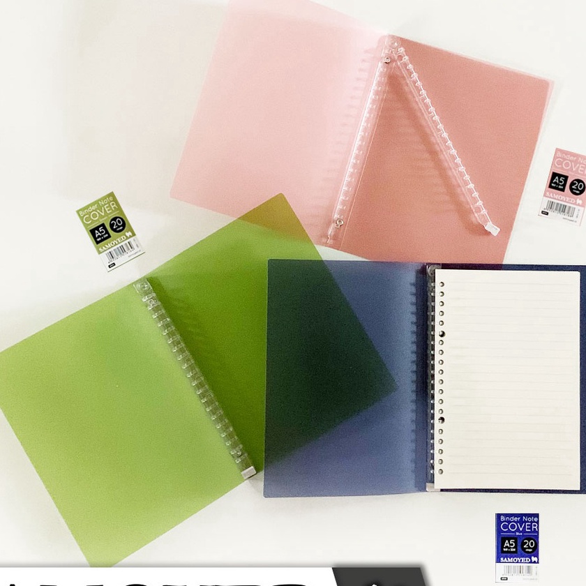 

KI3 Sampul Loose Leaf Binder Note Slim Cover A5 Samoyed CBNS11