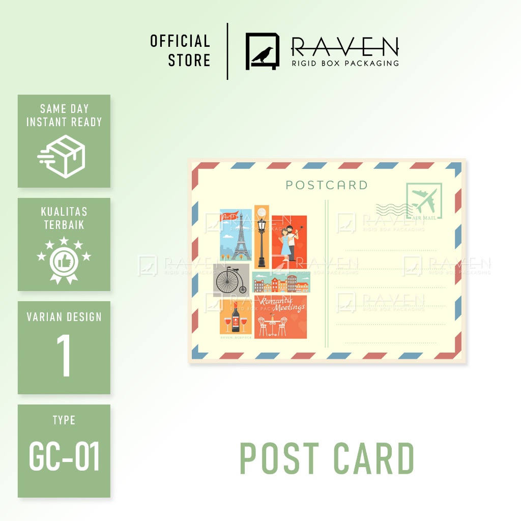 

Type GC-01 : Greeting card / Kartu ucapan / Happy birthday card / Kartu ulang tahun / Kartu ucapan tebal / Kartu premium / Kartu valentine / Paris