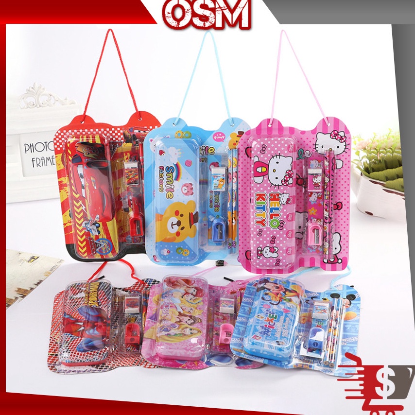 

Serba Hemat OSM S6139 Set Alat Tulis Unisex Lucu Fancy Set Anak Motif Karakter Lucu Set Alat Tulis 6 in 1 Stationery Set Souvenir Anak