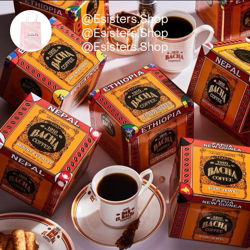 

BACHA COFFEE 1910 Marrakech Grand Moka Matari | Mount Everest | San Cristobal Coffee Bag Gift Box Arabica Premium Coffee Kopi Premium Bacha Hampers Giftbox 12 bags