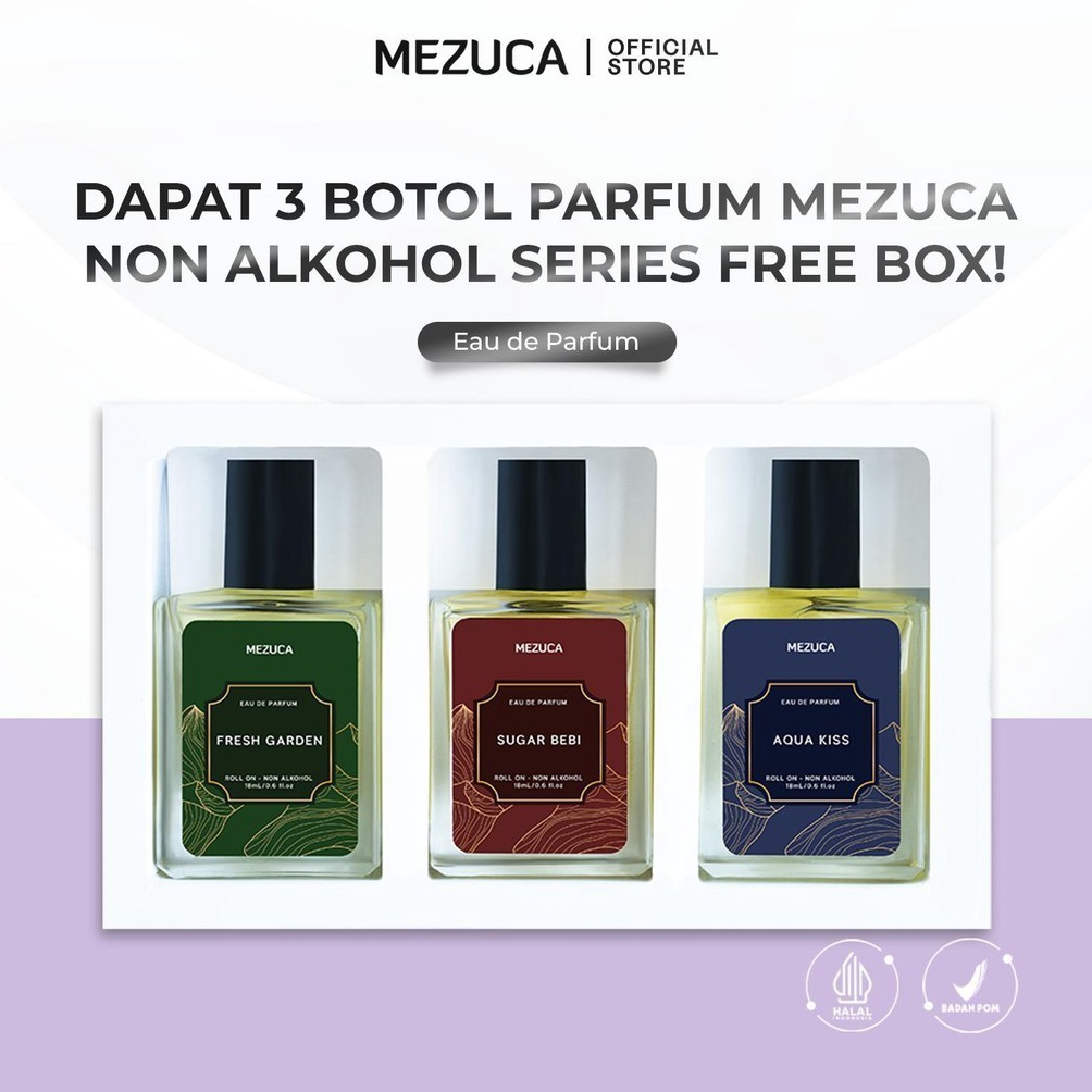 Promo Menarik Dapat 3 Parfum MEZUCA Roll On Non Series 18mL Free Box Eau de Perfume Wangi Tahan Lama