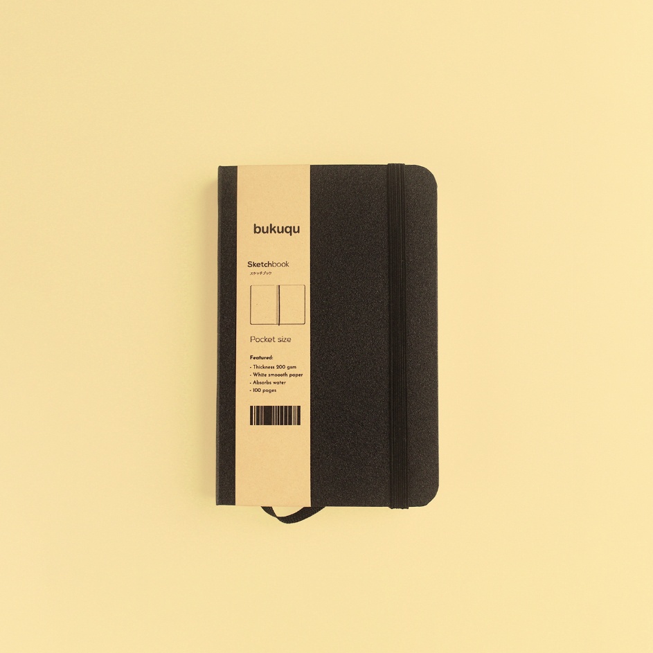 

Super Meriah bukuqu Sketchbook A6 2 gsm Hardcover PortraitNotebook gambar Lukis Cat Air Buku Sketsa Pocket