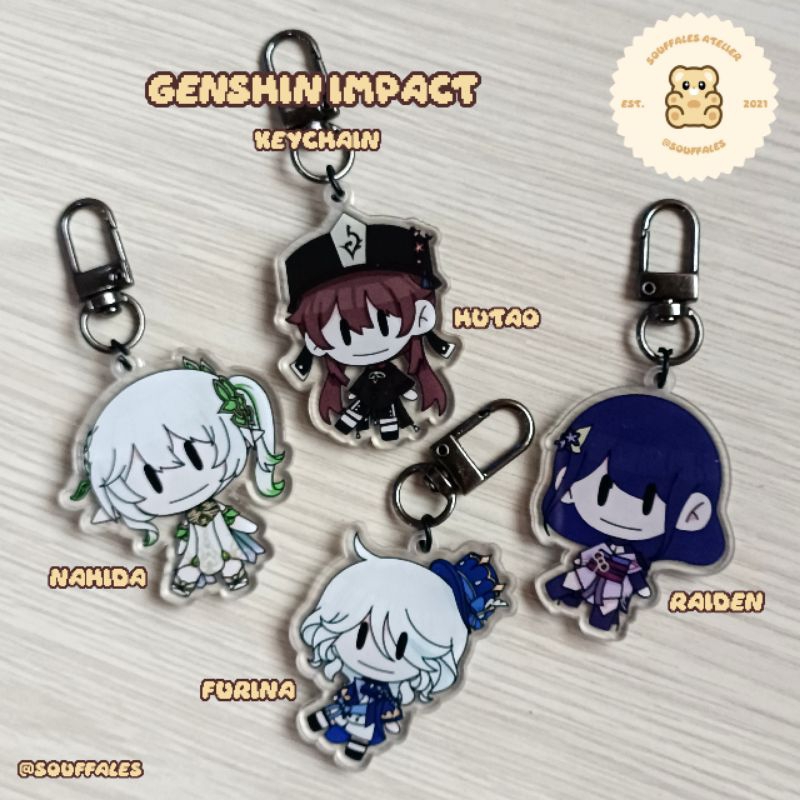 Souffales | Genshin Impact nahida furina raiden hutao acrylic keychain