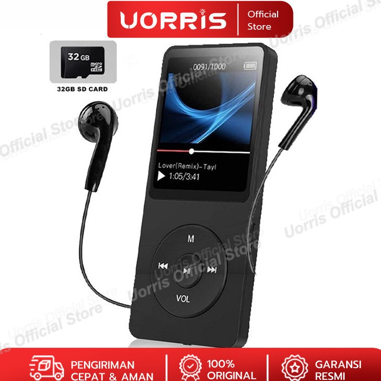 UORRIS MP4 Player Bluetooth MP3 Mini Player Bluetooth MP3 Bluetooth Speaker 32GB Card USBType C 18 I