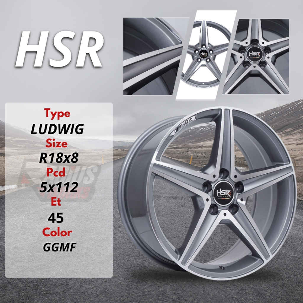 Velg mobil mercy audi ring 18 pcd 5x112 hsr ludwig