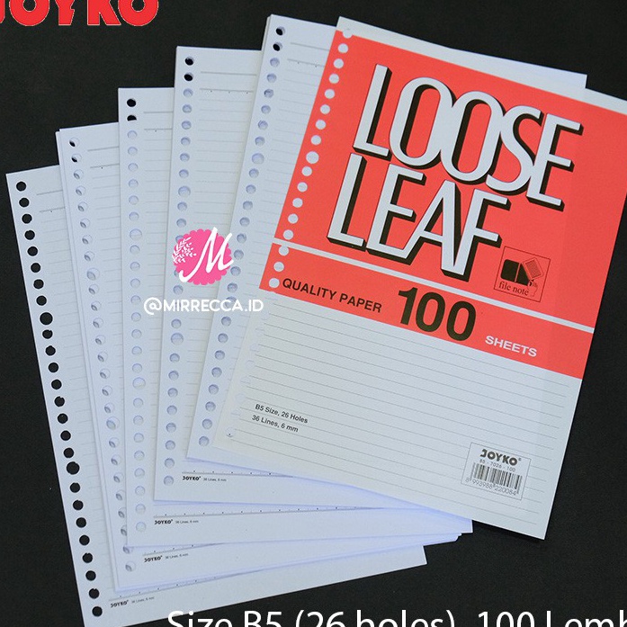 

KI3 LOOSE LEAF JOYKO B5 26 HOLES 7 GSM KES FILE