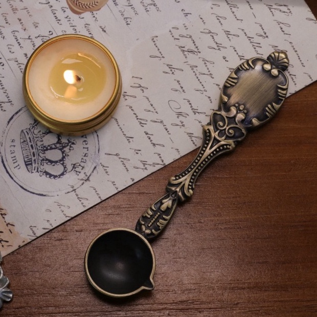 

Lagi Bagus Sendok Wax Seal Vintage Retro Spoon Vintage Hard Bronze Spoon Sendok Hias Peleleh Seal Wax
