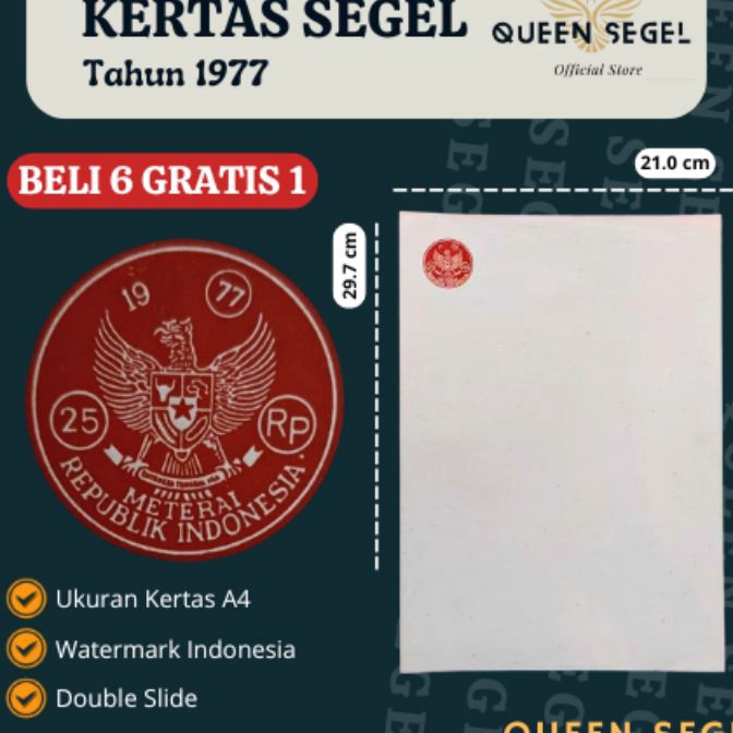 

Ekstra BISA COD Kes Segel Tahun 1977 Double Slide Asli Orinal