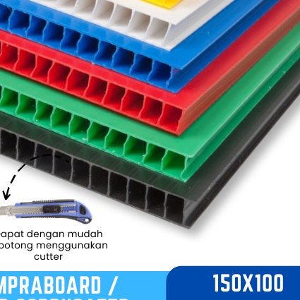

KI3 Kilat Impraboard PP Corrugated Infraboard Tebal 2mm Ukuran 15x1cm
