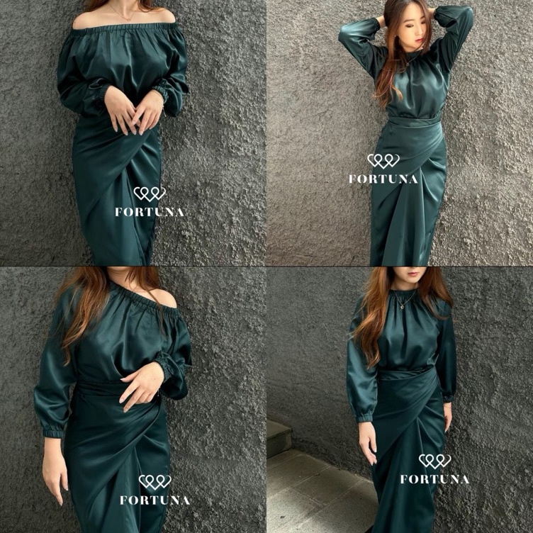 Get Order FORTUNA Dyra 3 Ways Dress Bridesmaids  Dres Sabrina Dress Wedding Fortuna Lilit Gamis by F