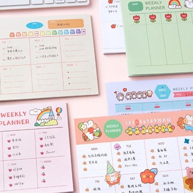 

HJ6 Happy Warm Season Weekly Planner Memopad Creativ