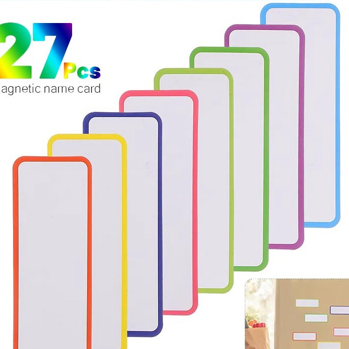 

Terjangkau 27Pcs Magnetic Label Magnet Tempelan Kulkas Memo Sticky Notes