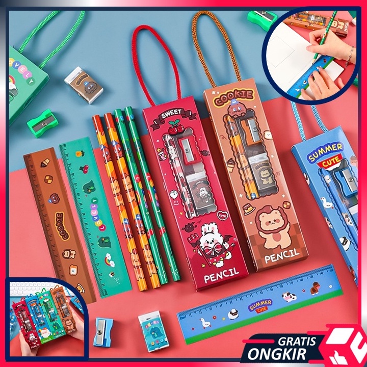 

Langsung Kirim Gratis Ongkir S5689 Stationery Set 5 In 1 Set Alat Tulis Sekolah 5 in 1 Karakter Lucu 5Pcs Set Alat Tulis Pensil Motif Kartun Lucu