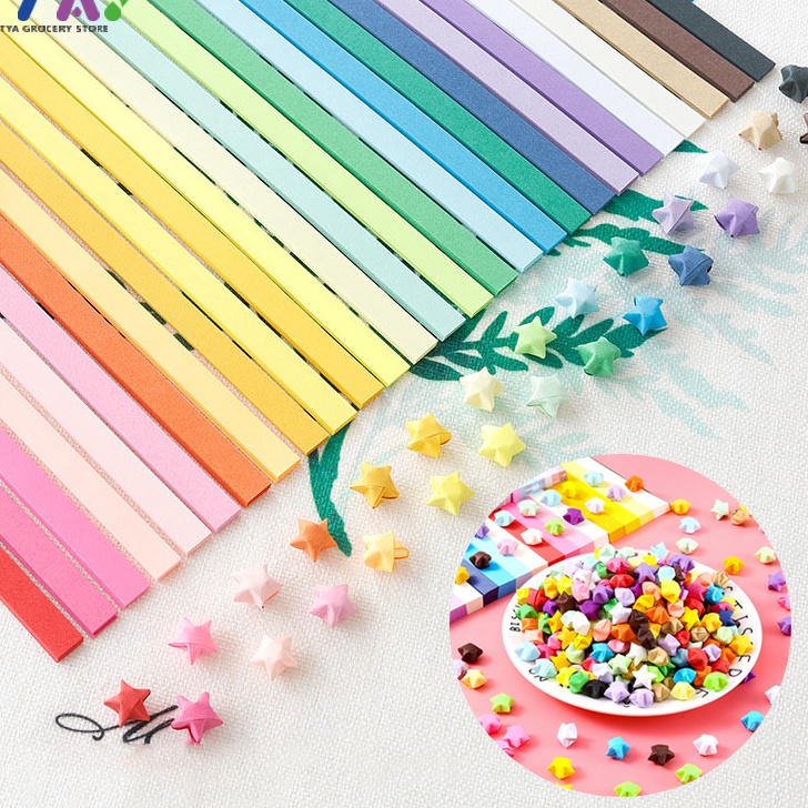 

Sale 54 Lembar Kes OramiLucky Star Craft HandmadeOrami BintangKes Strip Quilling Paper Gradient ColorKes Bintang