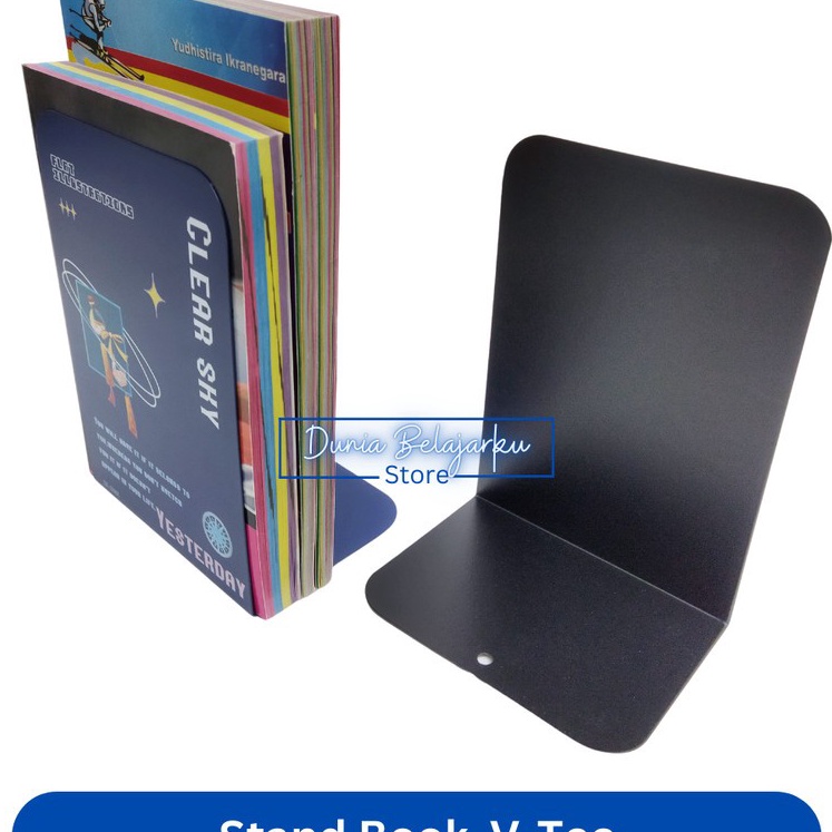 

KI3 Pembatas Besi Penahan Sandaran Buku Stand Book VTEC Motif Isi 2 Pcs