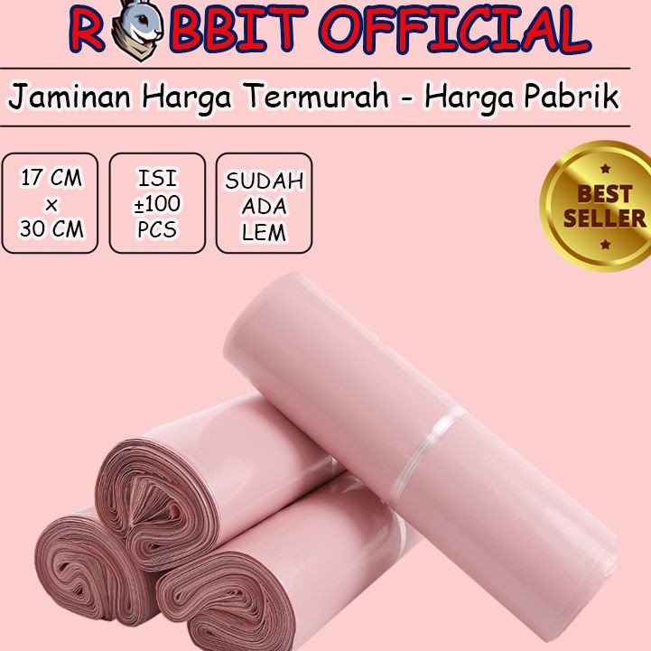 

KF7 PLASTIK POLYMAILER BABY PINK 17x3 1 PCS Polymailer Baby Pink Premium Glossy