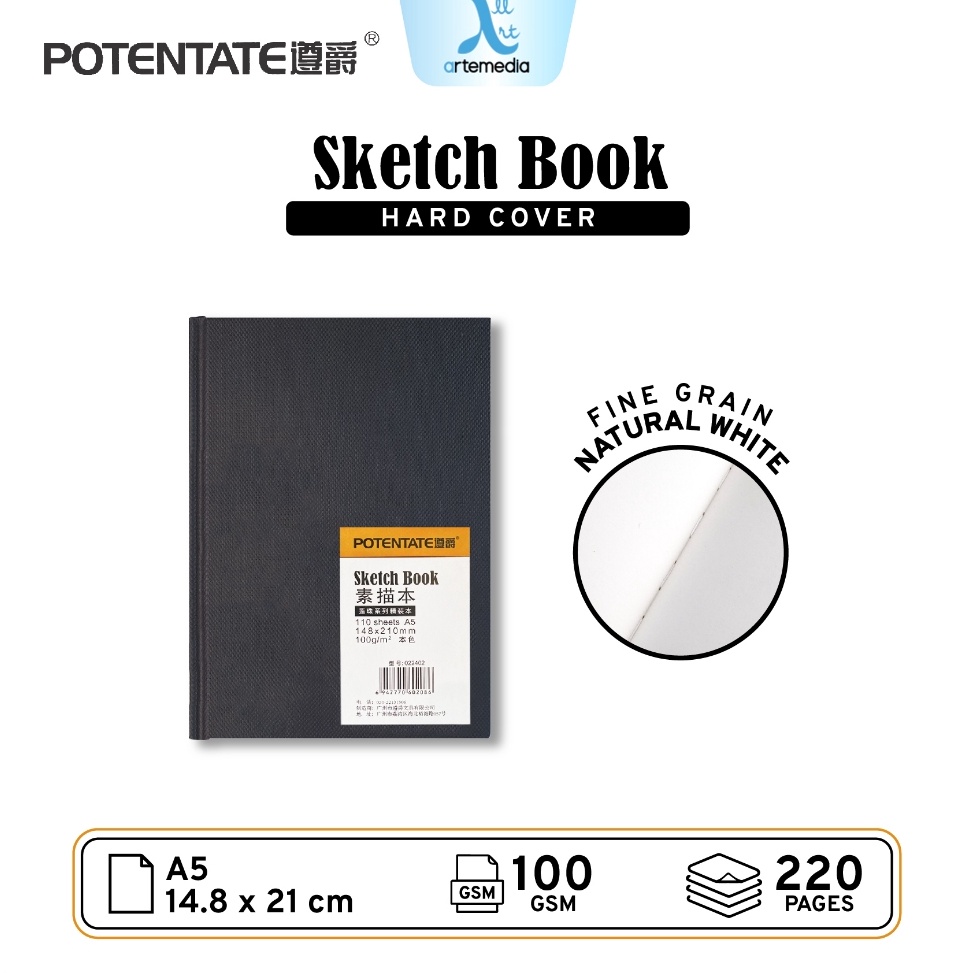 

Super Produk Potentate Hard Cover A5 Stitch Bound Sketchbook