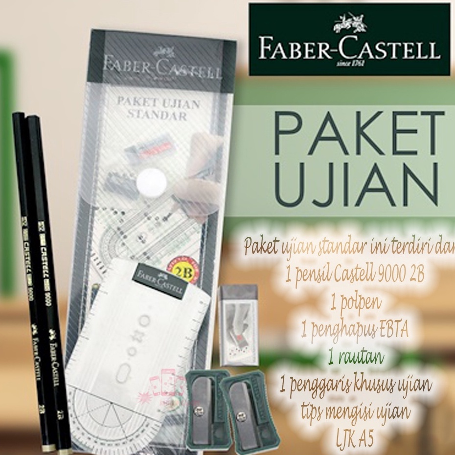 

Diskon Baru SET PAKET BELAJAR ONLINE Faber Castell PAKET UJIAN STANDAR Faber Castell Pulpen Stylus Pen Pensil 2B Rautan Penghapus Penggaris Kertas LJK Bollpoint Apusan ATK Alat Tulis kantor