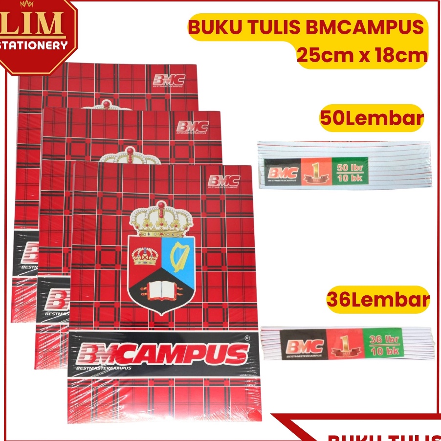 

HJ6 Buku Tulis BMCampus 536 Lembar 1Pack 1Pcs