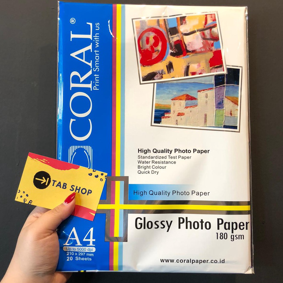 

Termurah TAB SHOP CORAL GLOSSY PHOTO PAPER 18 GSM A4 2 SHEETS CORAL KES FOTO GLOSY 18 GSM A4 2 SHEETS