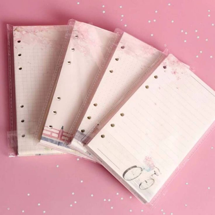 

HJ6 LC Loose Leaf A6 Mixed Motif Sakura GridDotBlank isi 8 lembar
