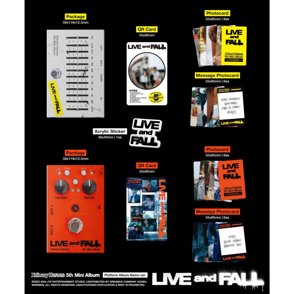 Sharing Photocard PC Album Nemo Live and Fall Gunil Jungsu Gaon Ode Junhan Jooyeon Xdinary Heroes Ak