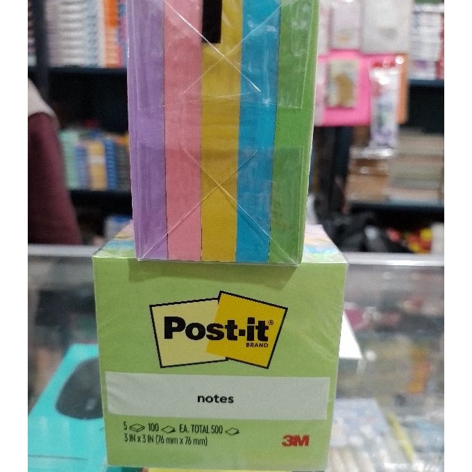 

FG2 Penanda Buku Sticky Note 3M 6545AU 3inch x 3inch Pak Isi 5 Pad Orinal